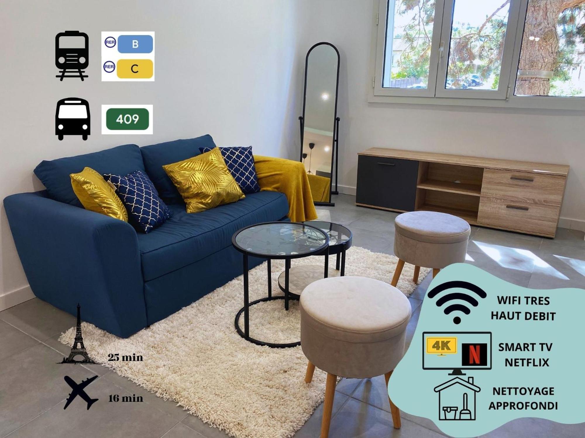 Bel Appartement Antony, 8Min Rer B A Pied, Proche Paris Et Orly Dış mekan fotoğraf